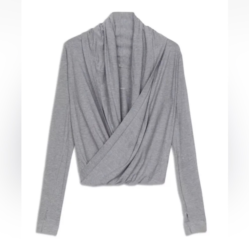 Lululemon Iconic Wrap Sweater Light Gray Size 4